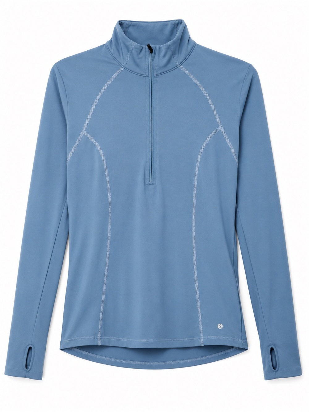 Xersion Dusty Blue Long-Sleeve Half-Zip Top